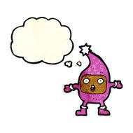 cartoon funny creature with thought bubble N11