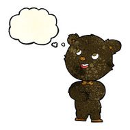 cartoon cute teddy bear with thought bubble N4