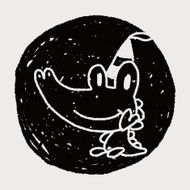 doodle birthday crocodile N3