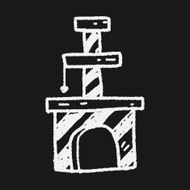 Pet cat tree doodle N11