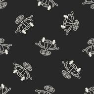 Doodle Robot seamless pattern background N5