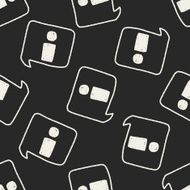 information doodle drawing seamless pattern background