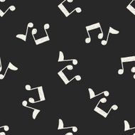 music note doodle drawing seamless pattern background N9