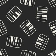 piano doodle drawing seamless pattern background