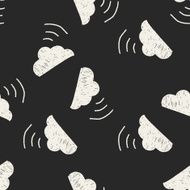 internet cloud doodle drawing seamless pattern background N11