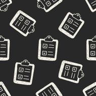 paper checking list doodle drawing seamless pattern background