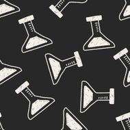 Experiments bottle doodle drawing seamless pattern background