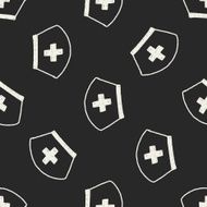 nurse hat doodle drawing seamless pattern background N3