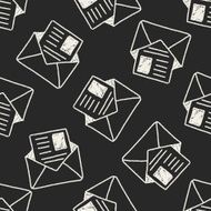letter doodle drawing seamless pattern background