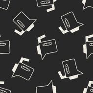 kitchenware hot water bottle doodle drawing seamless pattern background