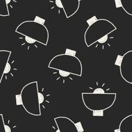 lamp doodle drawing seamless pattern background
