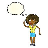cartoon woman with question thought bubble N3
