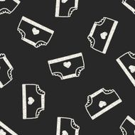 diaper doodle drawing seamless pattern background