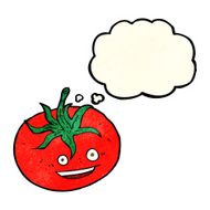 cartoon tomato with thought bubble N10