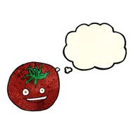 cartoon tomato with thought bubble N11