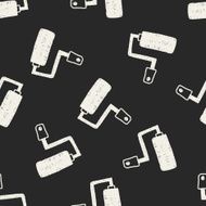 paint brush doodle drawing seamless pattern background
