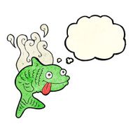 cartoon smelly fish with thought bubble N3