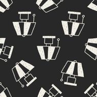 lamp doodle drawing seamless pattern background N3