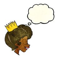 cartoon princess with thought bubble N9