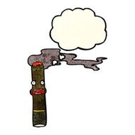 cartoon cigar with thought bubble N4