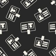 Identity card doodle drawing seamless pattern background N2