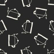 tea pot doodle drawing seamless pattern background N5