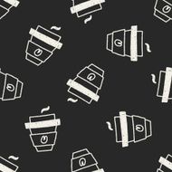 coffee doodle drawing seamless pattern background N6