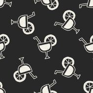 juice doodle drawing seamless pattern background