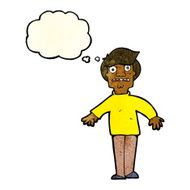 cartoon shocked man with thought bubble N24