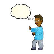 cartoon shocked man with thought bubble N27