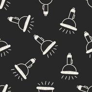 horn doodle drawing seamless pattern background