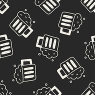 beer doodle drawing seamless pattern background N3
