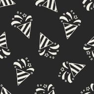 Cracker doodle drawing seamless pattern background N4