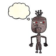 cartoon robot with thought bubble N30