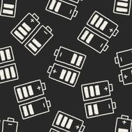 battery doodle drawing seamless pattern background N3