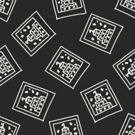 birthday card doodle drawing seamless pattern background