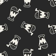 soda drink doodle drawing seamless pattern background N3