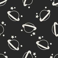 planet doodle drawing seamless pattern background