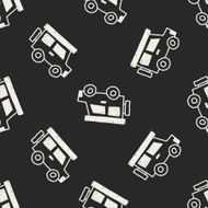car doodle drawing seamless pattern background