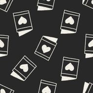 love letter doodle drawing seamless pattern background N3
