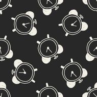 clock doodle drawing seamless pattern background