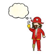 cartoon pirate captain with thought bubble N2