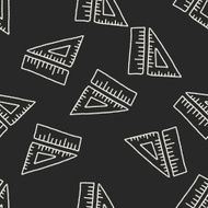 ruler doodle drawing seamless pattern background