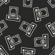 ATM doodle drawing seamless pattern background N6