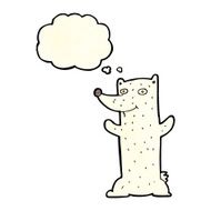 cartoon polar bear with thought bubble N13