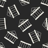 bank doodle drawing seamless pattern background