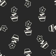 flower doodle drawing seamless pattern background