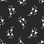 birthday hanging doodle drawing seamless pattern background N9