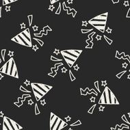 Cracker doodle drawing seamless pattern background N5