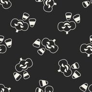 halloween pumpkin doodle drawing seamless pattern background